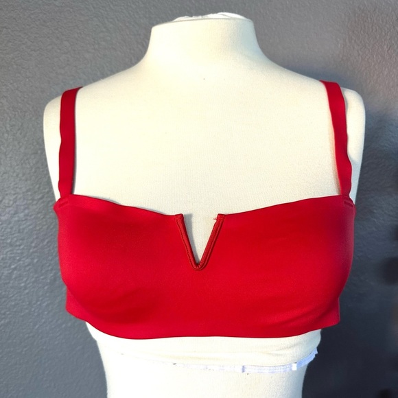 NEW, Intimately Free People FP Notched Lily Scuba Sexy Bralette Red Size Large - Picture 4 of 13